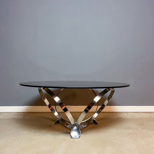 Smoked Glass Table By Knutt Hesterberg