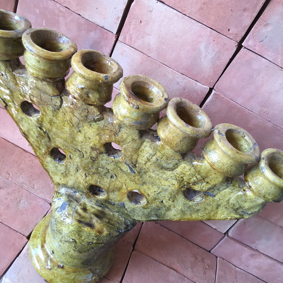 Image 1 of Tamegroute Pottery Candlestick