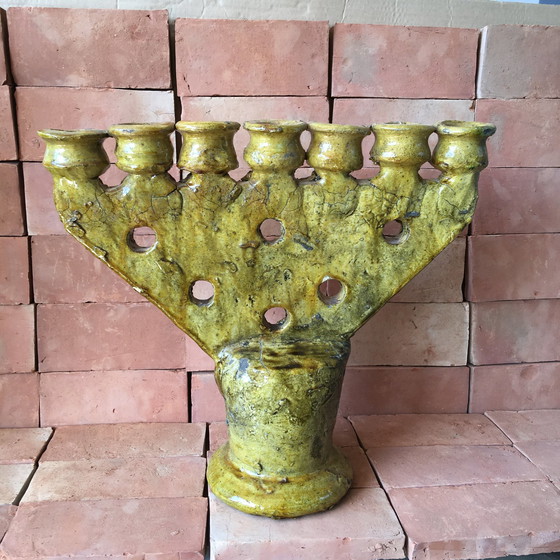 Image 1 of Tamegroute Pottery Candlestick