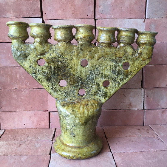 Image 1 of Tamegroute Pottery Candlestick