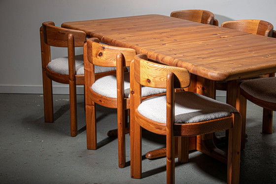 Image 1 of Danish Pine And Boucle Dining Room Set