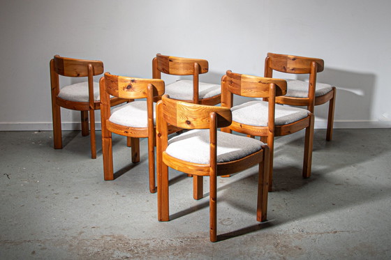 Image 1 of Danish Pine And Boucle Dining Room Set