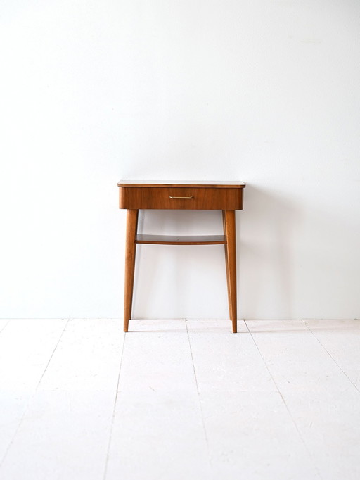 Scandinavian Mahogany Bedside Table