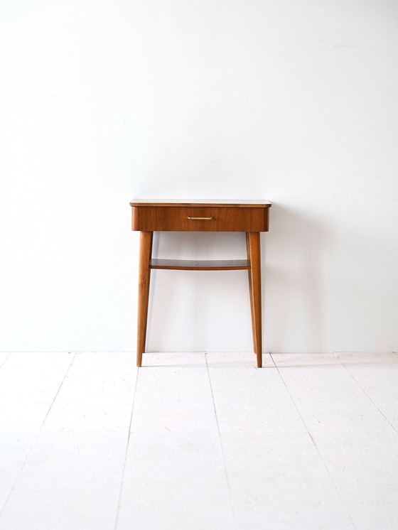 Image 1 of Scandinavian Mahogany Bedside Table