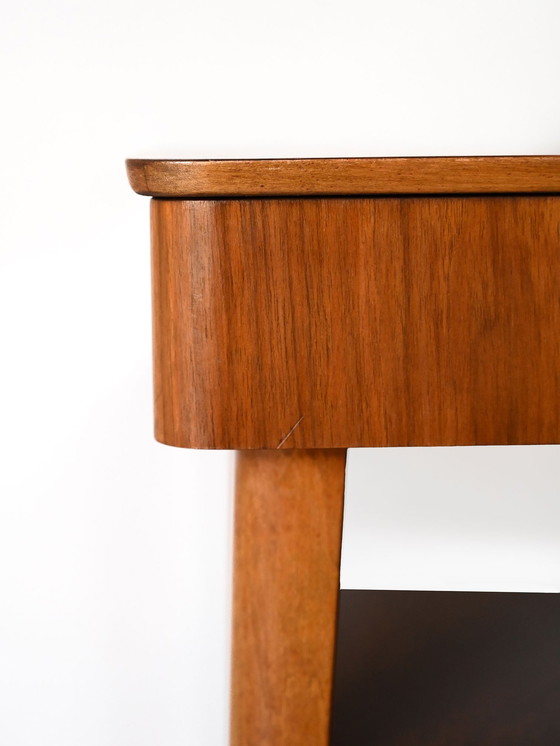 Image 1 of Scandinavian Mahogany Bedside Table