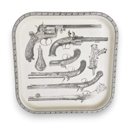 Piero Fornasetti Design Pistol & Gun Tray, Italy, 1960S