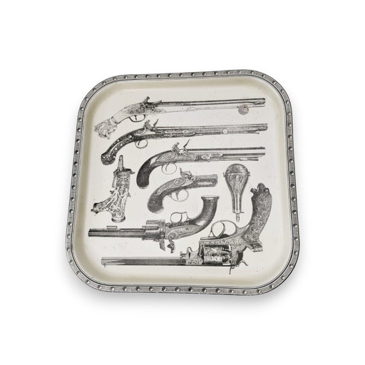 Piero Fornasetti Design Pistol & Gun Tray, Italy, 1960S