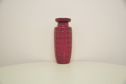 vase rouge Prisma West Germany Scheurich