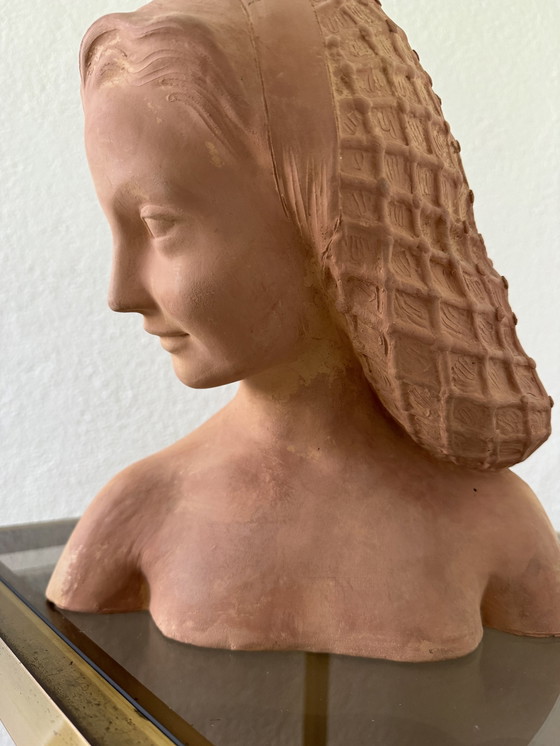 Image 1 of Sculpture Terracotta Bust Signed Guéro