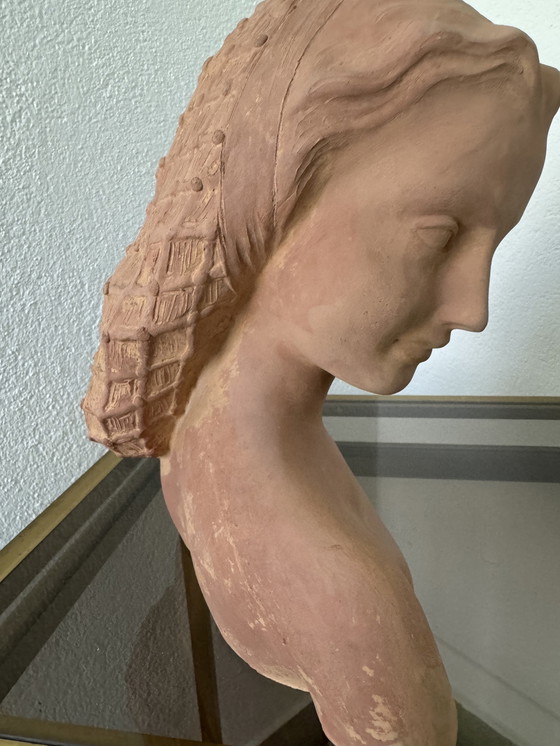 Image 1 of Sculpture Terracotta Bust Signed Guéro