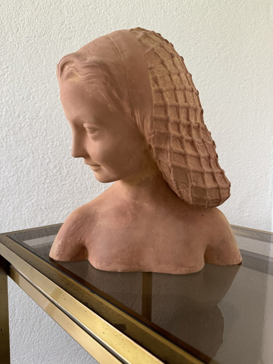 Image 1 of Sculpture Terracotta Bust Signed Guéro