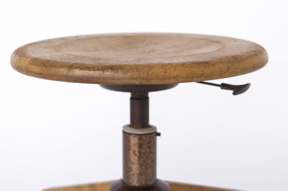 Image 1 of Industrial Stool 1950S By Sedus, Germany, Adjustable