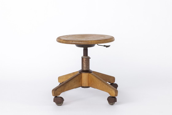 Image 1 of Industrial Stool 1950S By Sedus, Germany, Adjustable