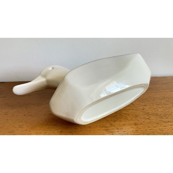 Image 1 of Vintage ceramic duck flower holder, 1980