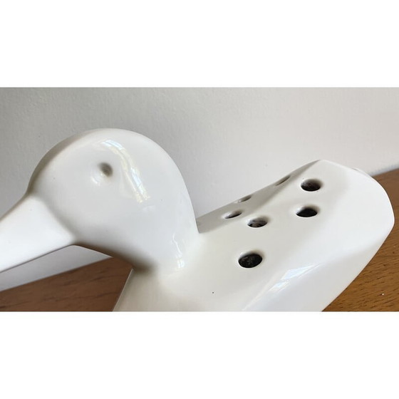 Image 1 of Vintage ceramic duck flower holder, 1980