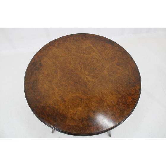 Image 1 of Vintage Art Deco walnut nesting tables, Czechoslovakia 1930