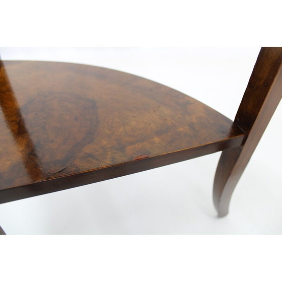 Image 1 of Vintage Art Deco walnut nesting tables, Czechoslovakia 1930