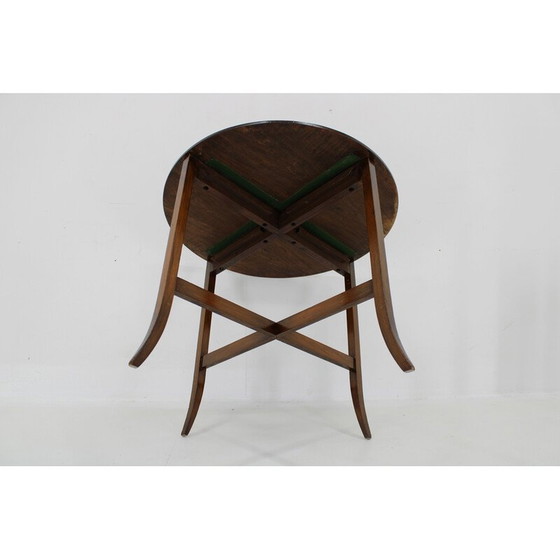 Image 1 of Vintage Art Deco walnut nesting tables, Czechoslovakia 1930