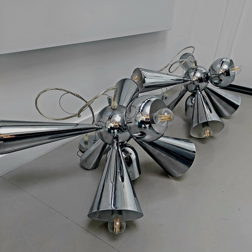 2 lampade da soffitto Space Age