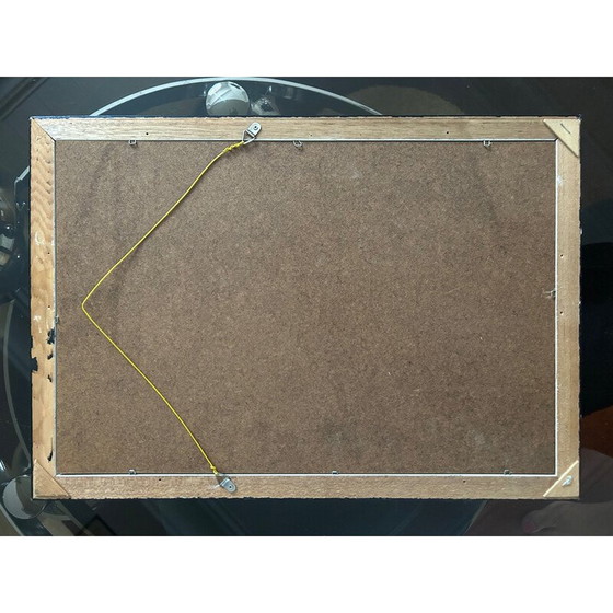 Image 1 of Vintage wooden frame mirror by Alphonse Mucha, 1970