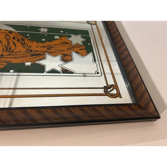 Image 1 of Vintage wooden frame mirror by Alphonse Mucha, 1970