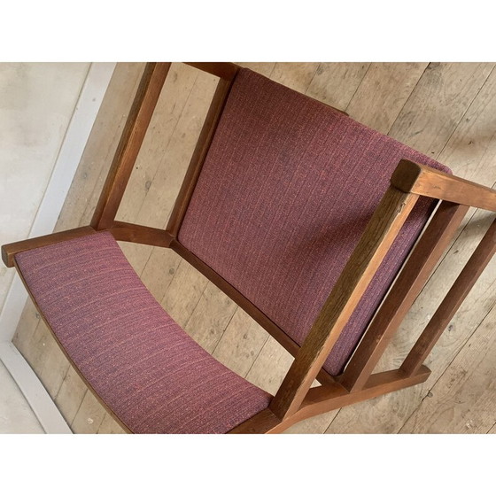 Image 1 of Pair of vintage armchairs in oiled solid oak and fabric by Borge Mogensen for Søborg Møbelfabrik, Denmark