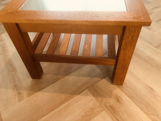 Image 1 of Side Table Solid Oak Handmade " Natural Living"