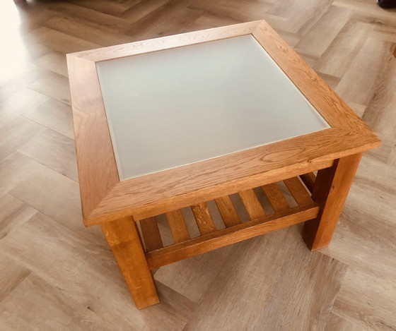 Image 1 of Side Table Solid Oak Handmade " Natural Living"