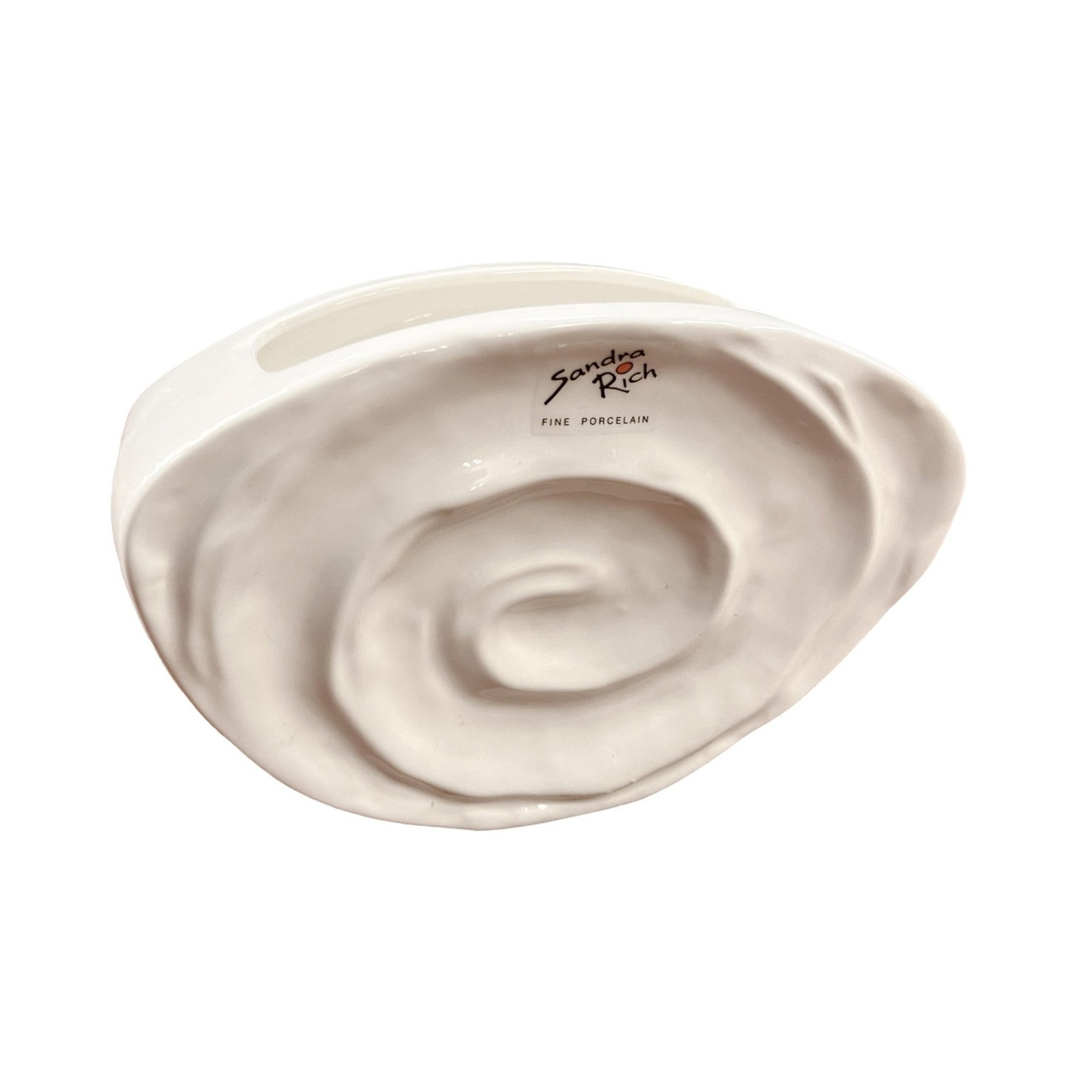 Vaso In Porcellana Sandra Rich – Forma Quadrata, Bianco, Altezza 18 Cm, Base 6,5x6,5 Cm - 3