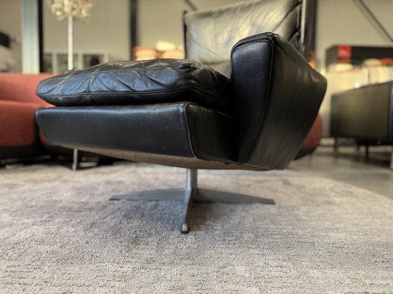 Image 1 of Danish Vintage Swivel Armchair Leather