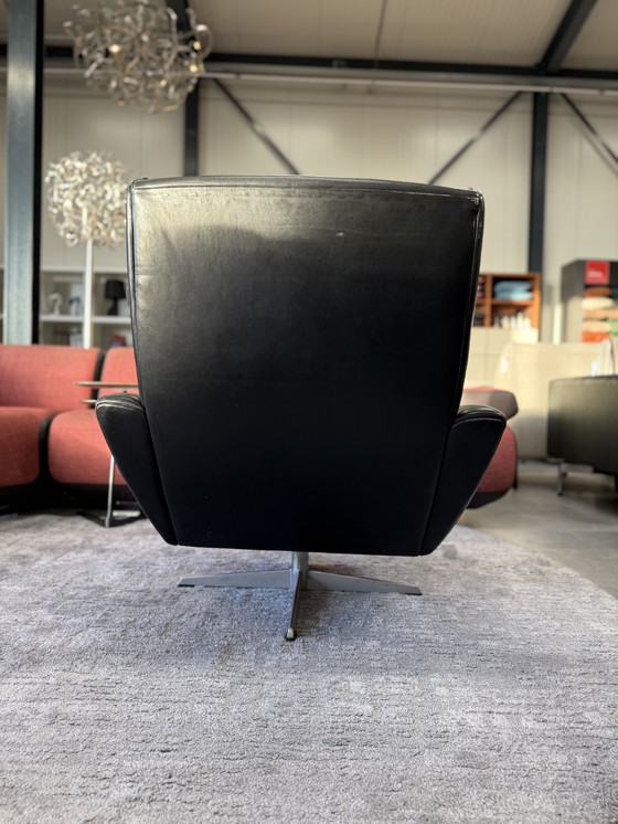 Image 1 of Danish Vintage Swivel Armchair Leather