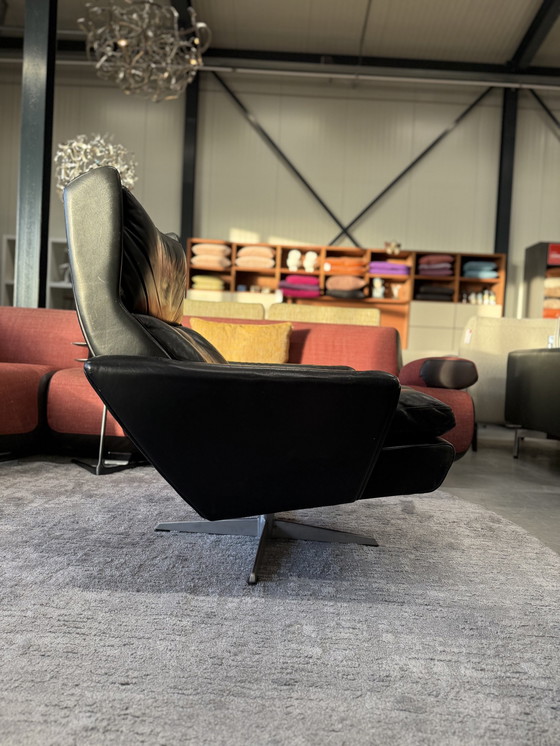 Image 1 of Danish Vintage Swivel Armchair Leather