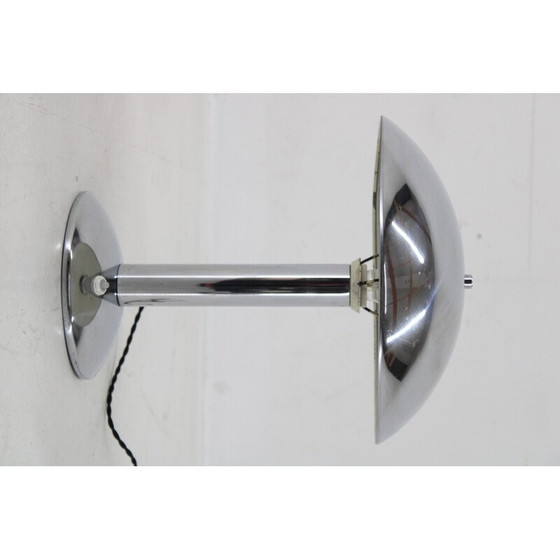 Image 1 of Vintage Art Deco table lamp in chrome steel, Czechoslovakia 1930