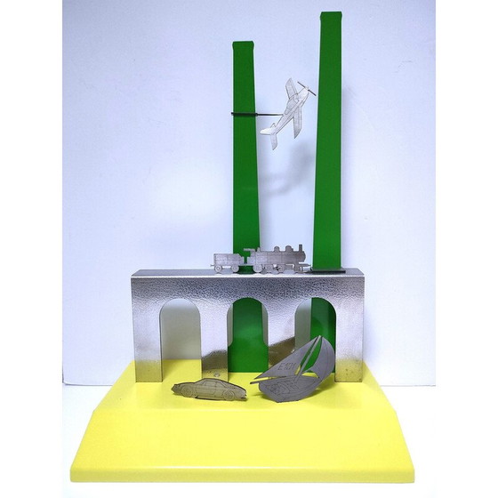 Image 1 of Vintage metal wall decoration from a model-making store, 1990