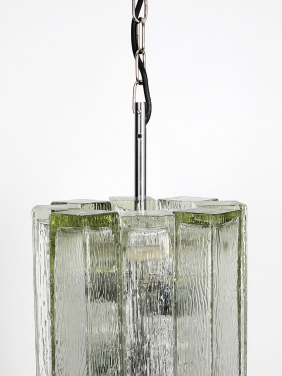 Image 1 of XXL glass pendant lamp by Doria | Mid Century Modern  | brutalist design