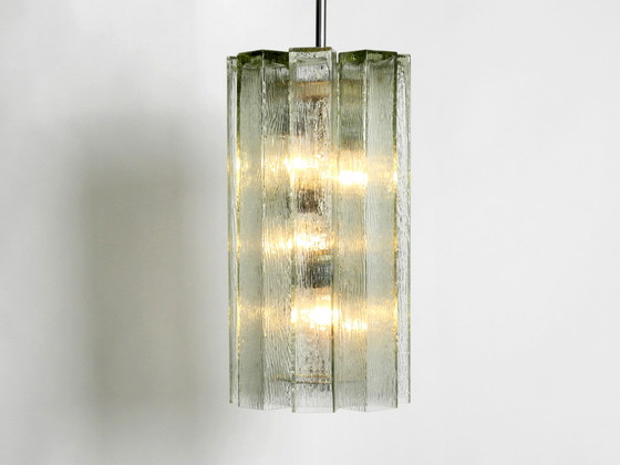 Image 1 of XXL glass pendant lamp by Doria | Mid Century Modern  | brutalist design