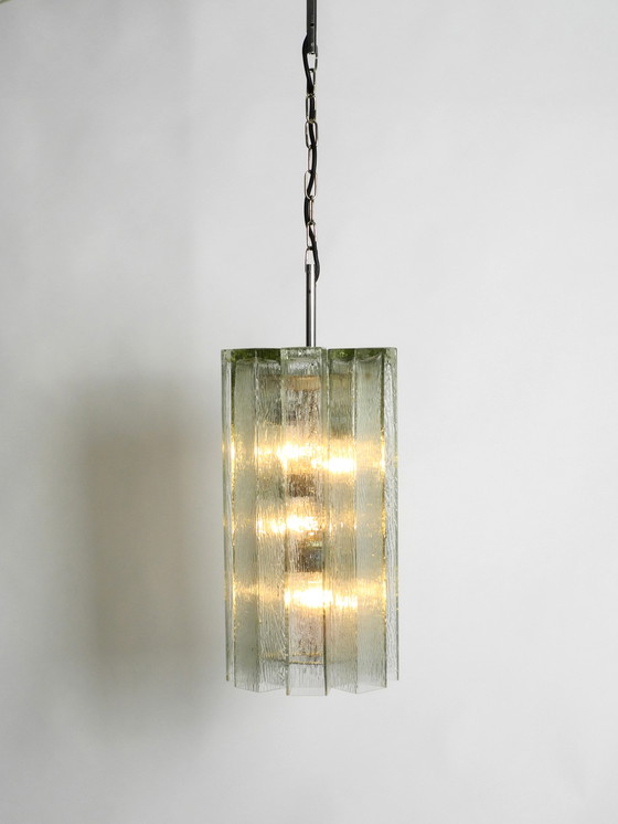 Image 1 of XXL glass pendant lamp by Doria | Mid Century Modern  | brutalist design