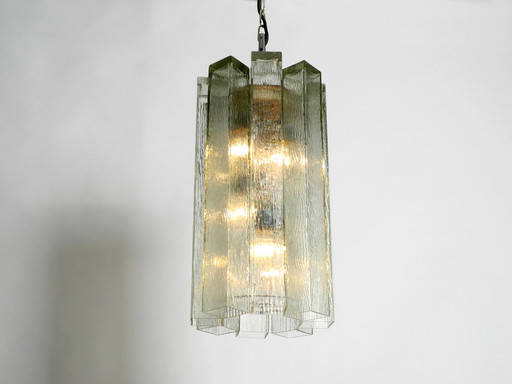 XXL glass pendant lamp by Doria | Mid Century Modern  | brutalist design