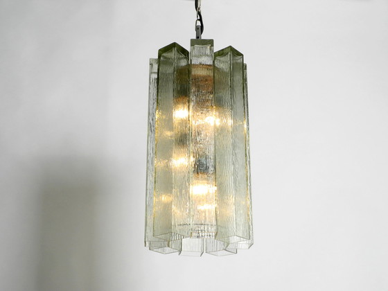 Image 1 of XXL glass pendant lamp by Doria | Mid Century Modern  | brutalist design