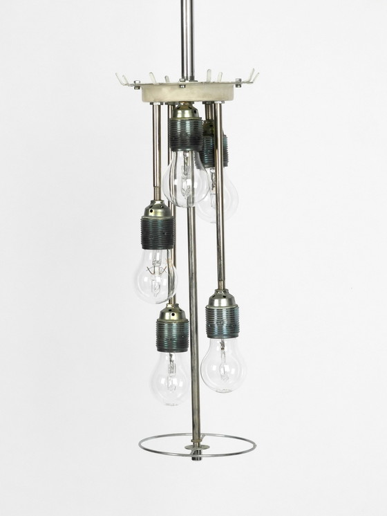 Image 1 of XXL glass pendant lamp by Doria | Mid Century Modern  | brutalist design