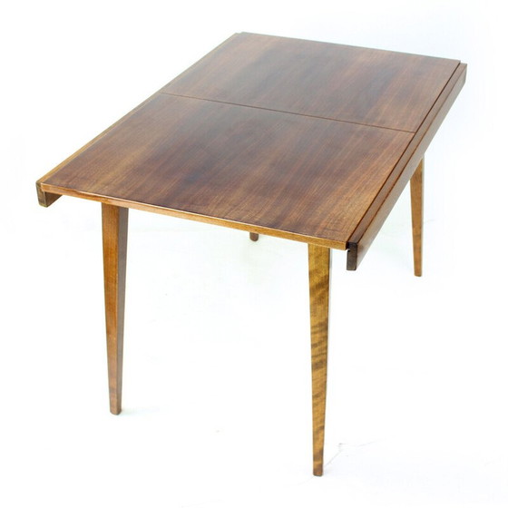 Image 1 of Vintage extendable dining table in walnut by Tatra, Czechoslovakia 1960s