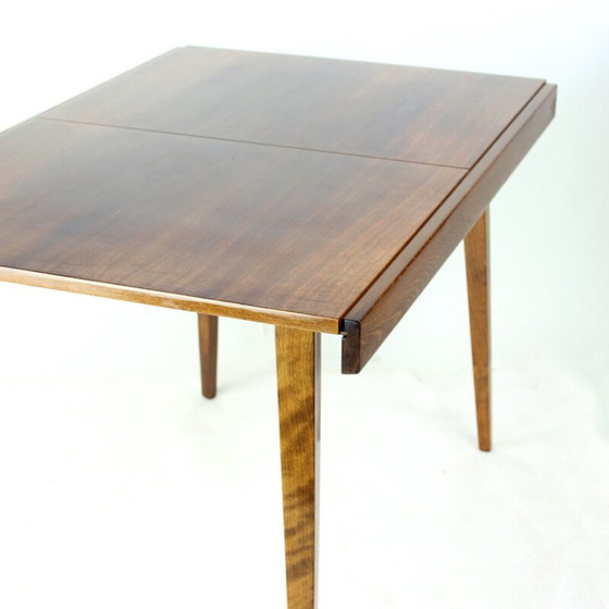Image 1 of Vintage extendable dining table in walnut by Tatra, Czechoslovakia 1960s