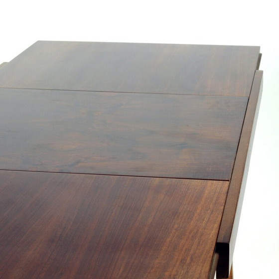 Image 1 of Vintage extendable dining table in walnut by Tatra, Czechoslovakia 1960s