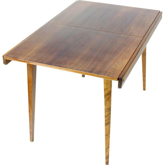 Image 1 of Vintage extendable dining table in walnut by Tatra, Czechoslovakia 1960s