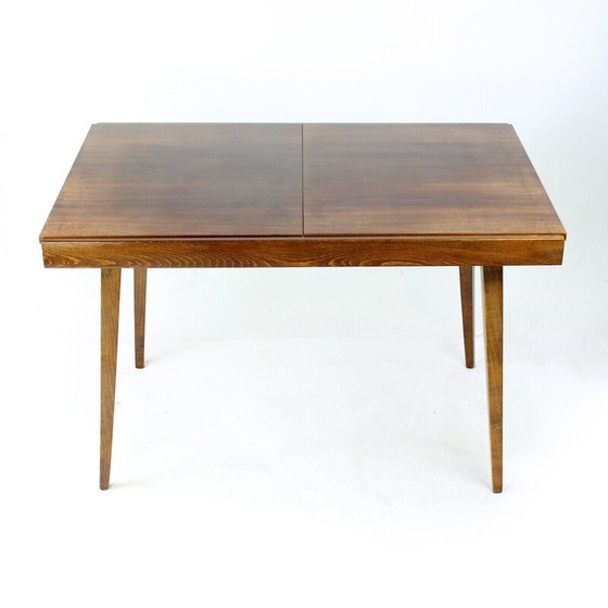 Image 1 of Vintage extendable dining table in walnut by Tatra, Czechoslovakia 1960s