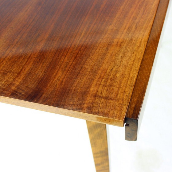 Image 1 of Vintage extendable dining table in walnut by Tatra, Czechoslovakia 1960s