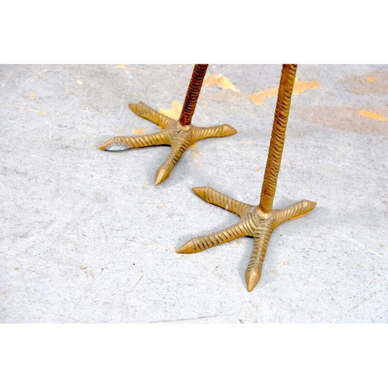 Image 1 of Vintage brass crane bird sculpture, 1960