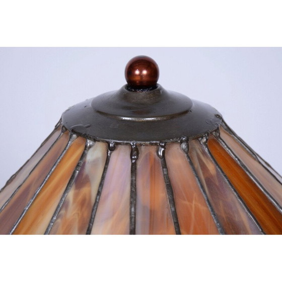 Image 1 of Vintage Art Deco marble and bronze table lamp, Czechoslovakia 1920