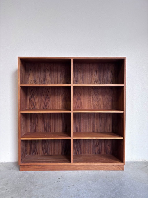 Vintage Bookcase On Plinth In Teak