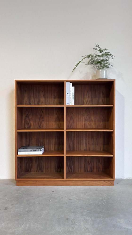 Image 1 of Vintage Bookcase On Plinth In Teak